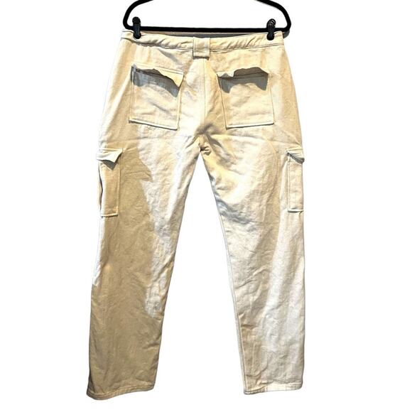 White Fox Off White Canvas straight Leg Cargo pants sz XL - Picture 2 of 14